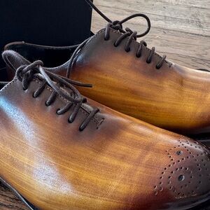 Elegant Brown Leather Men's Shoes